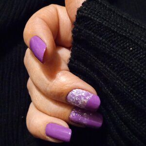 24-pc Popping 💜 Purple 💜 Glittery Fun Press-on Nail Set (Made to Order)